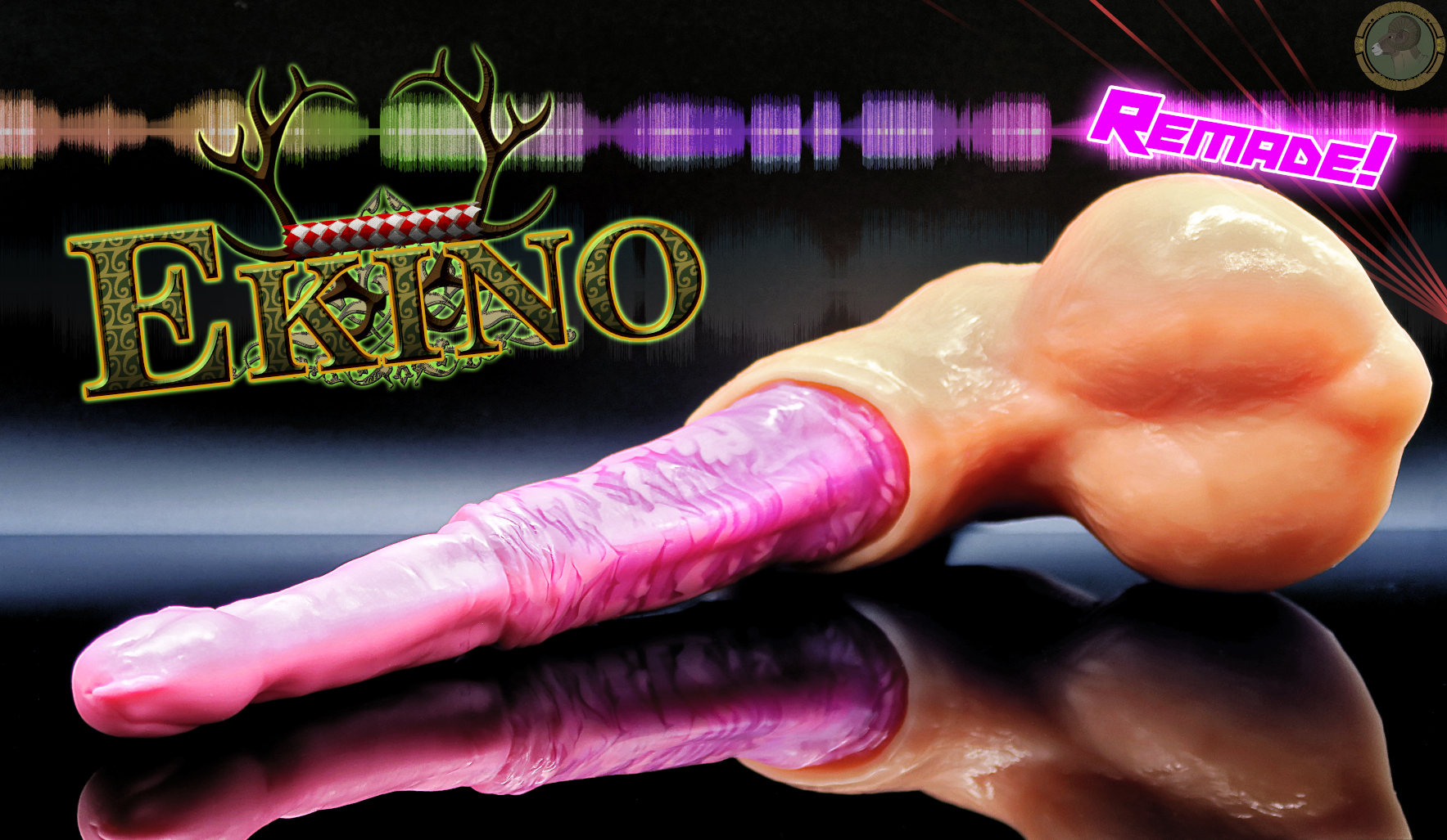 An 'Ekino' elk dildo on display.