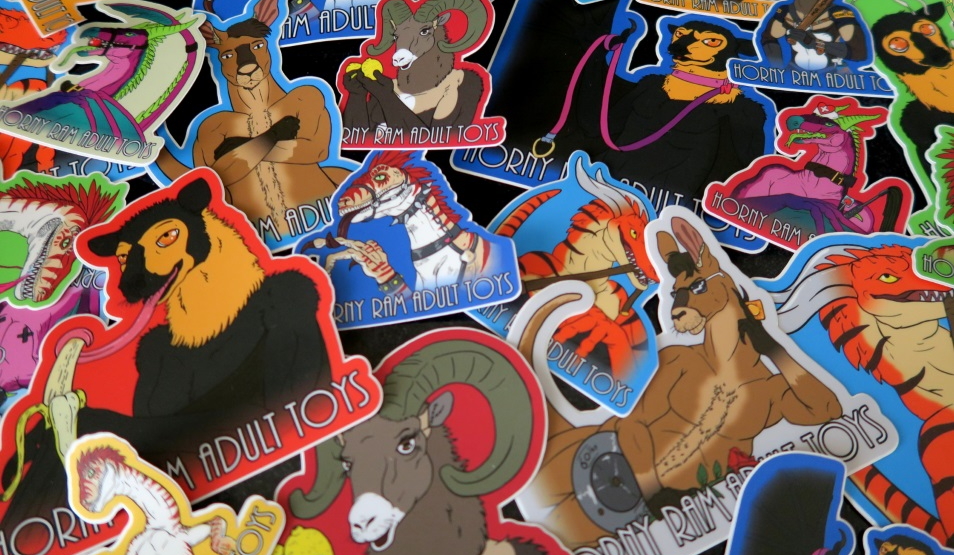 A pile of assorted stickers.